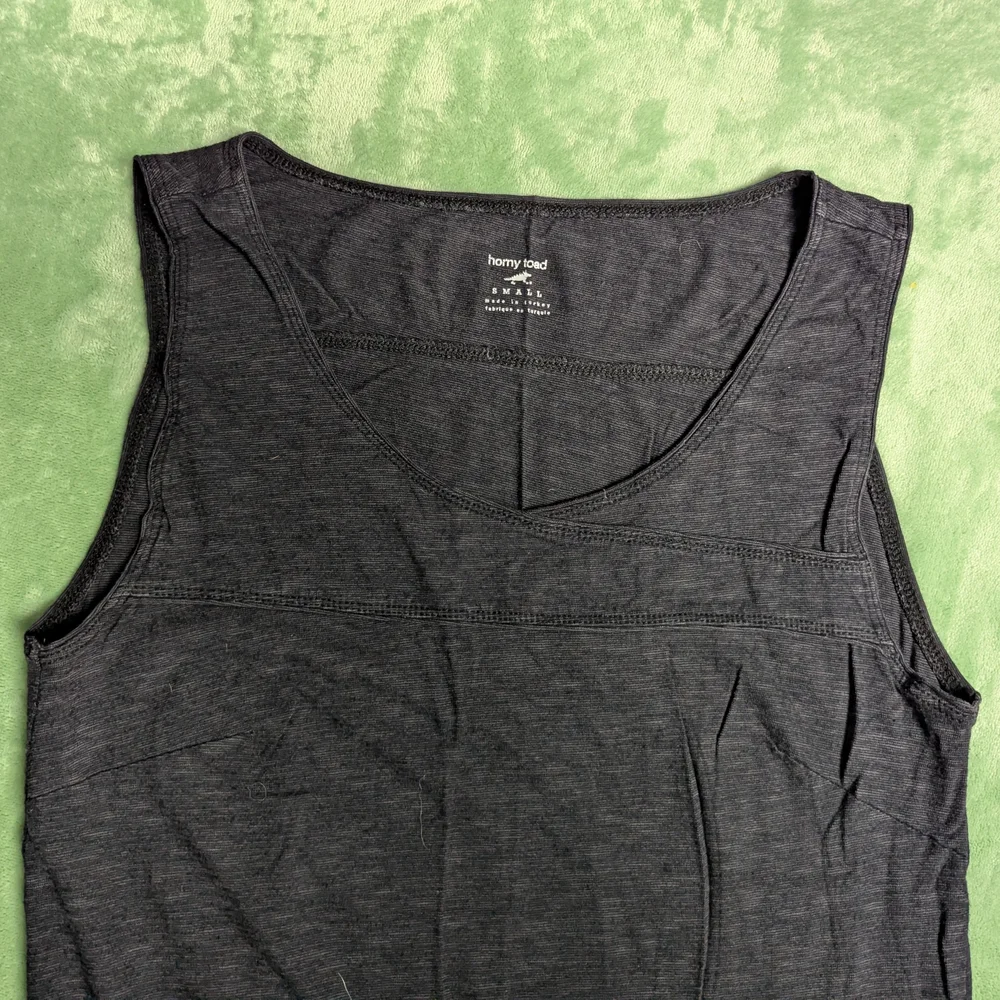 Sleeveless Heathered Charcoal Gray Horny Toad Dress Small - Picture 2 of 4